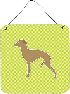 Caroline's Treasures BB3814DS66 - Impresión para colgar en la pared o puerta, diseño de galgo, color verde