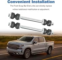 Vista 6 de Juego de 2 eslabones de extremo de barra estabilizadora delantera compatible con Chevy Silverado 1500/2500 Avalanche Tahoe Cadillac GMC Sierra