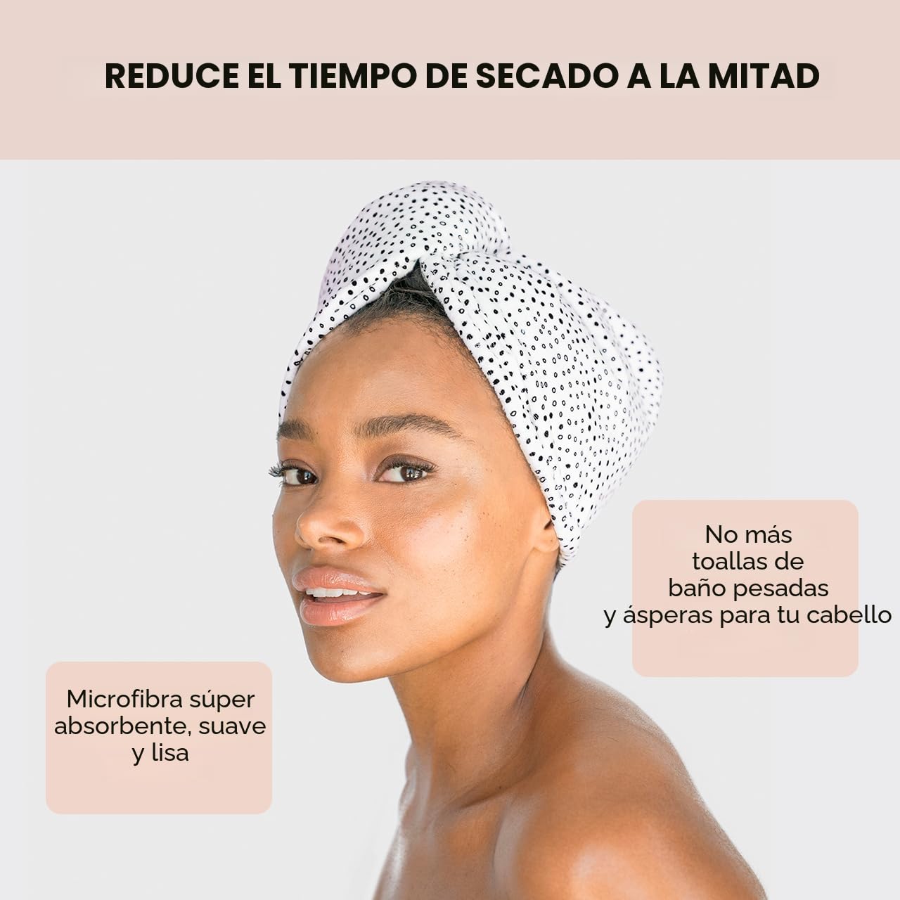 Kitsch Toalla de Microfibra para Cabello, Envoltura de Secado Rápido para Cabello Rizado