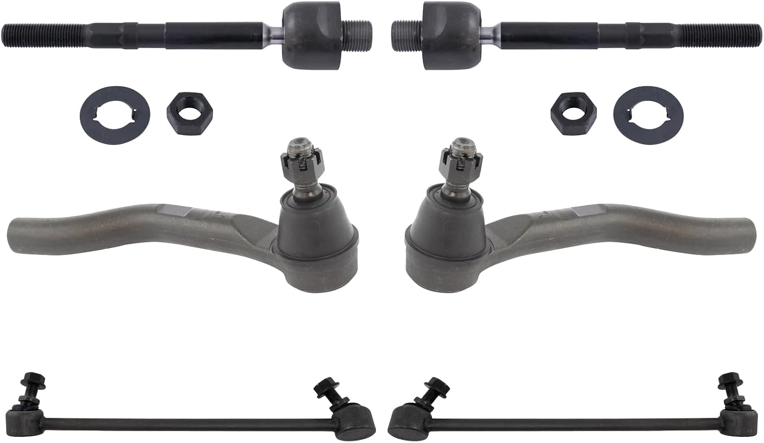 TRQ Front Steering & Suspension Kit Sway Bar Stabilizer Link Tie Rod Compatible with 2015-2020 Acura TLX 2013-2017 Honda Accord