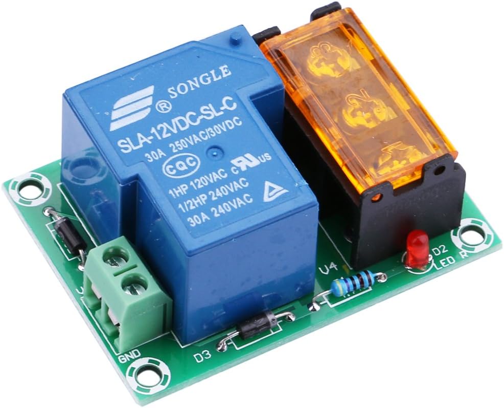 Yeeco Normally Open Normally Closed 30A High Current Relay Output Relay Control Module Power Switch 12V DC Electric Current Amp Transfer for Cooler/heater Cooler Heater Refit Water Heater Control