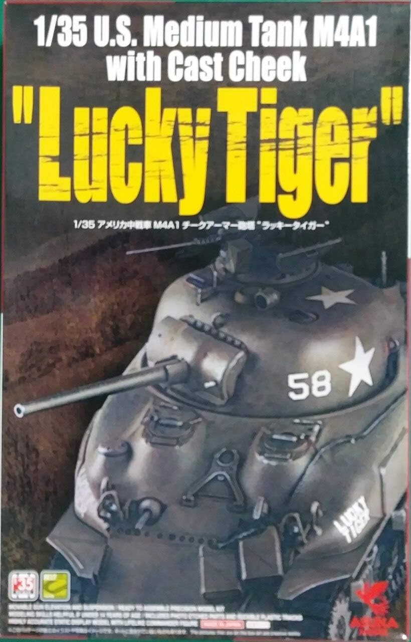Asuka Model Tasca 1/35 U.S. Medium Tank M4A1 with Cast Cheek "Lucky Tiger" 35-035