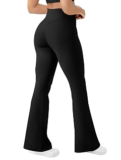 Womens Yoga Pants Bootcut Flare Leggings Flared Bell Bottom Leggings High Waisted Workout Pants Tummy Control
