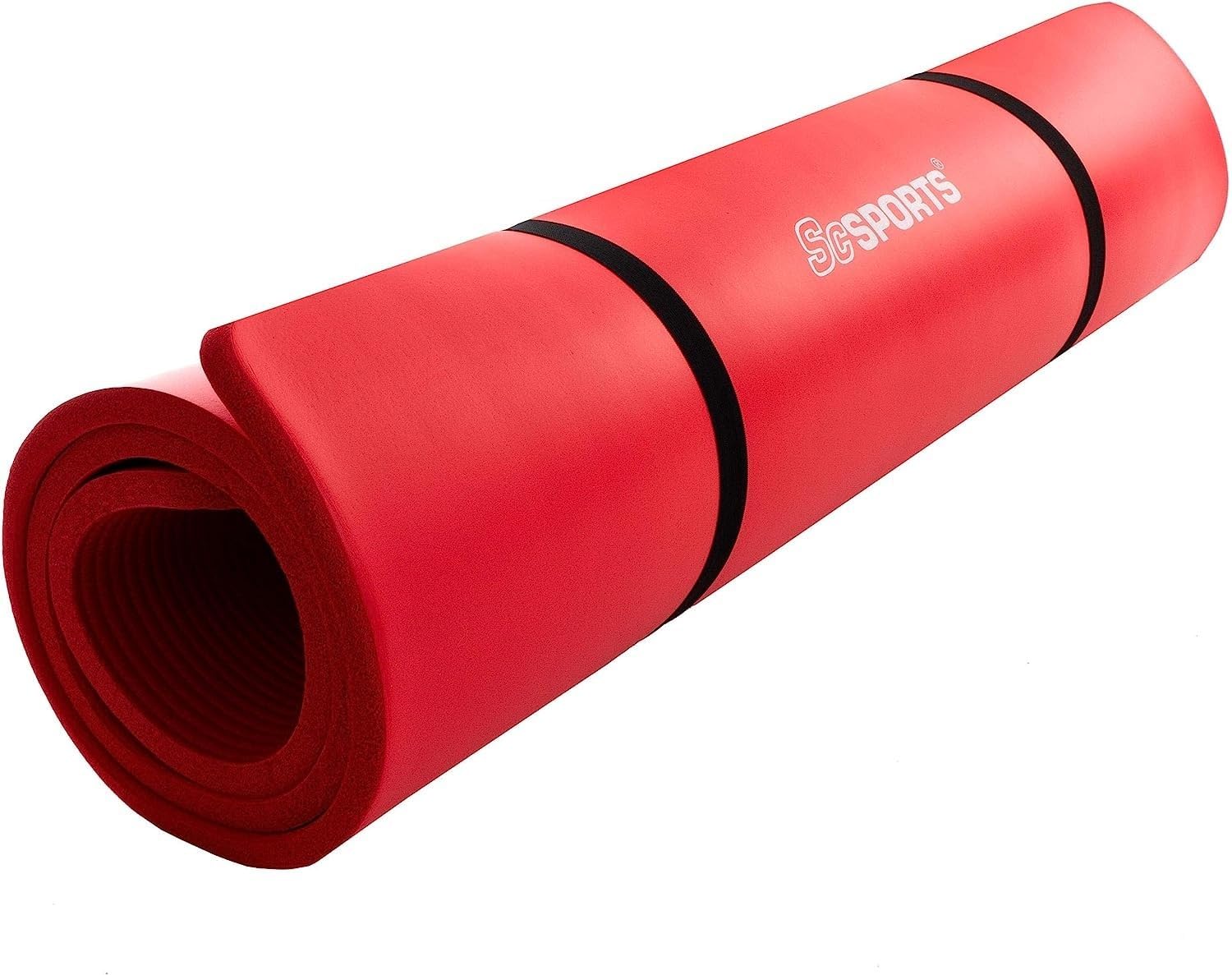ScSPORTS Gymnastiek-/yogamat, met schouderriem, extra groot en dik, 185