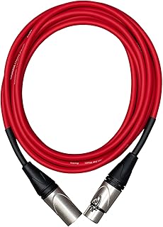 CASCHA Advanced Line - Cable de micrófono (15 m), color rojo