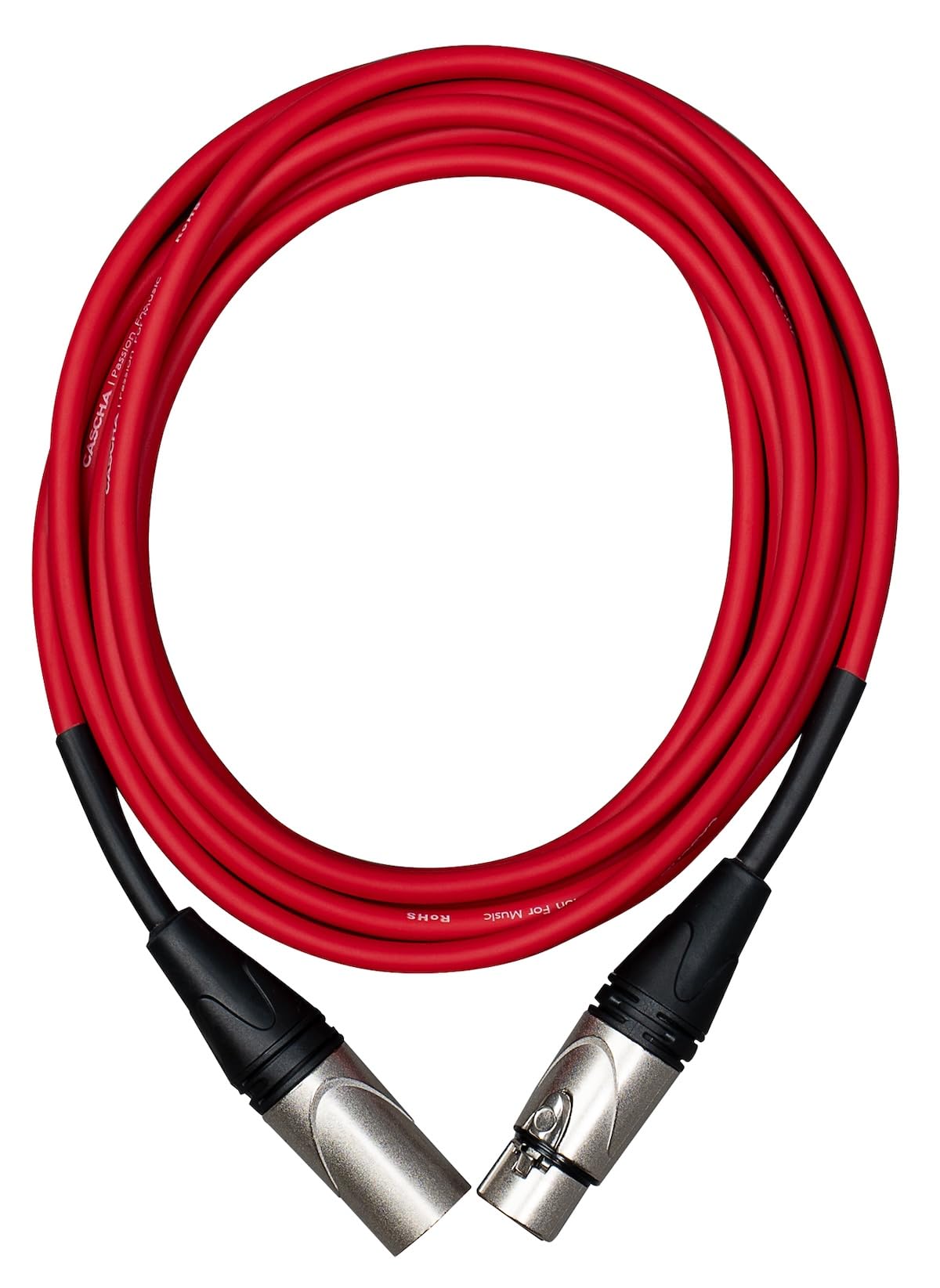 CASCHA Advanced Line Microphone Cable, Red, 6 m