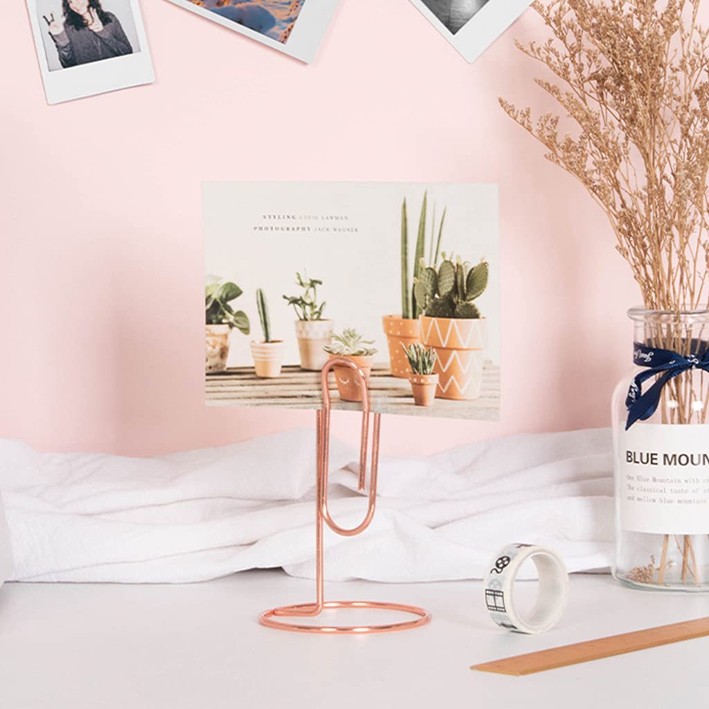 for Creative Hollow Clip with Metal Base Name Place Card Holder Memo Clip Holder Stand Note Holder Pictures Card Paper D