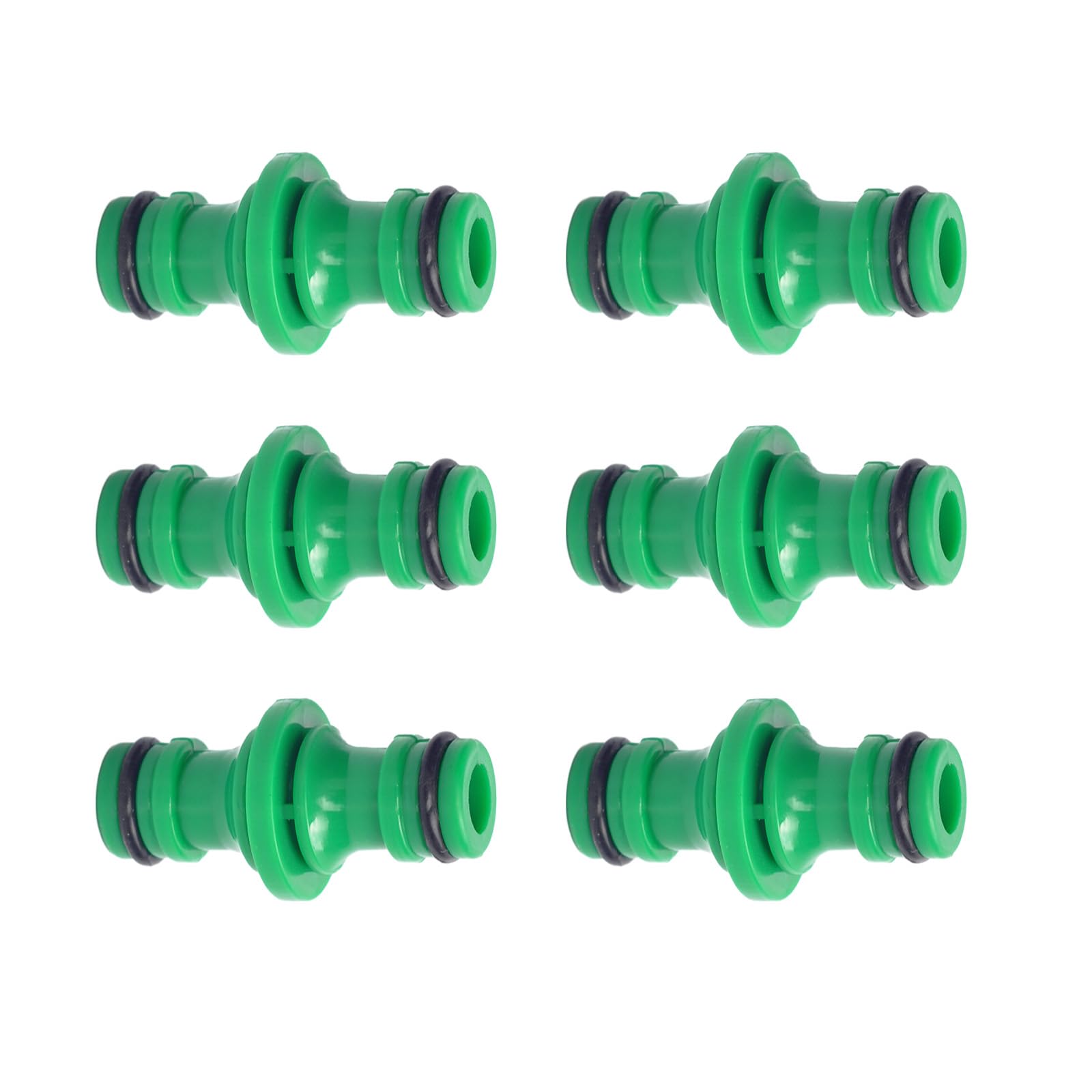 HAFRILY 6PCS Hose Kupplung 1/2 Zoll für Gardena Gartenschlauch Anschlussverlängerung Zweiseitige Kupplung (Grün)