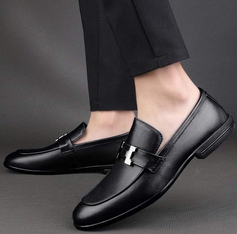 Men's Slip-Ons Loafers Mens Fashion Classic Genuine Leather Formal Business Oxford Shoes Non-Slip Softsole Walking Shoes3