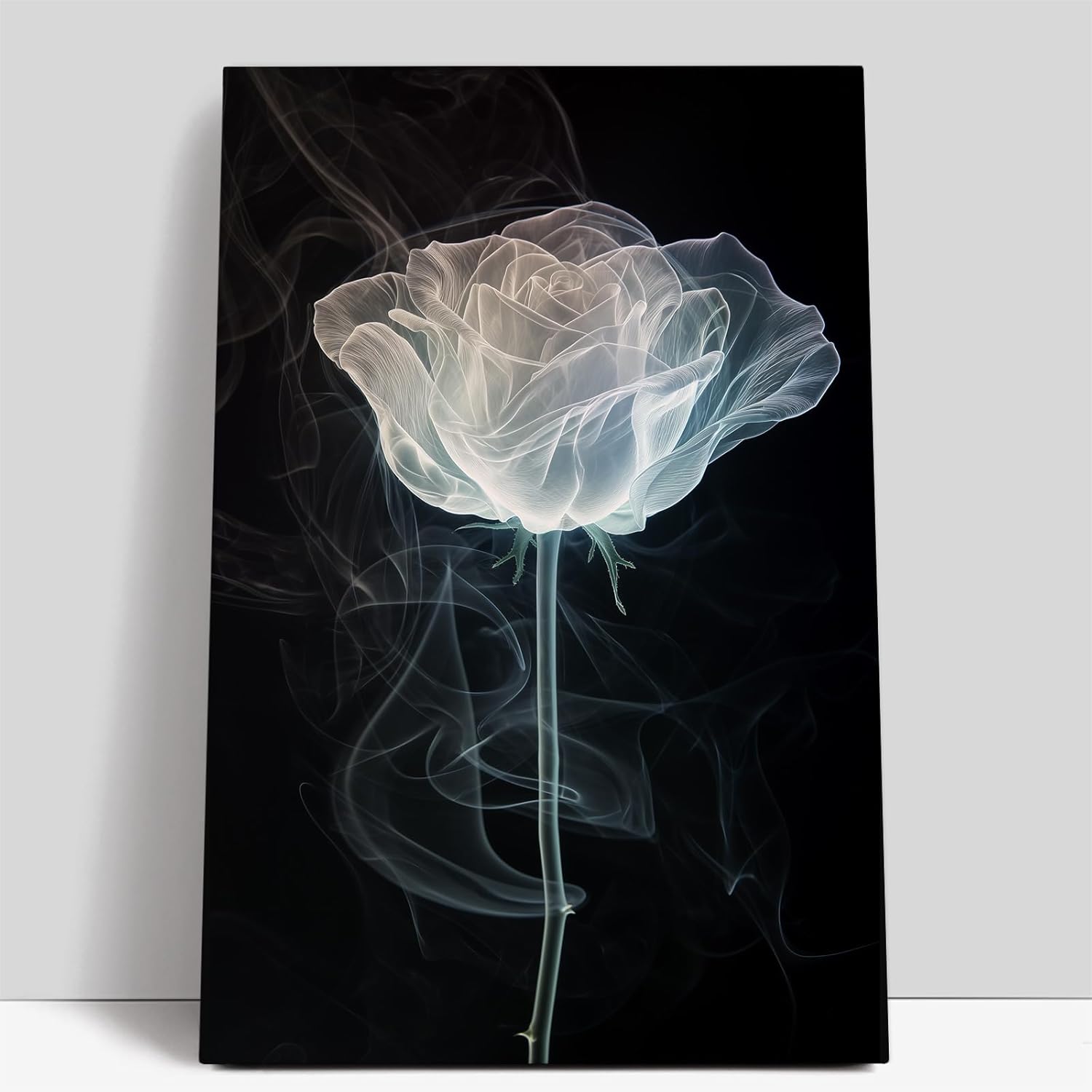 (Similar)SNAZZIFYLO Rose Painting Wall Art Prints on Canvas, Aluminum Alloy Framed, with Durable Sturdy Backboard, 1-Inch Thickness, 12x18 Inches #10.Rose 18\"L x 12\"W