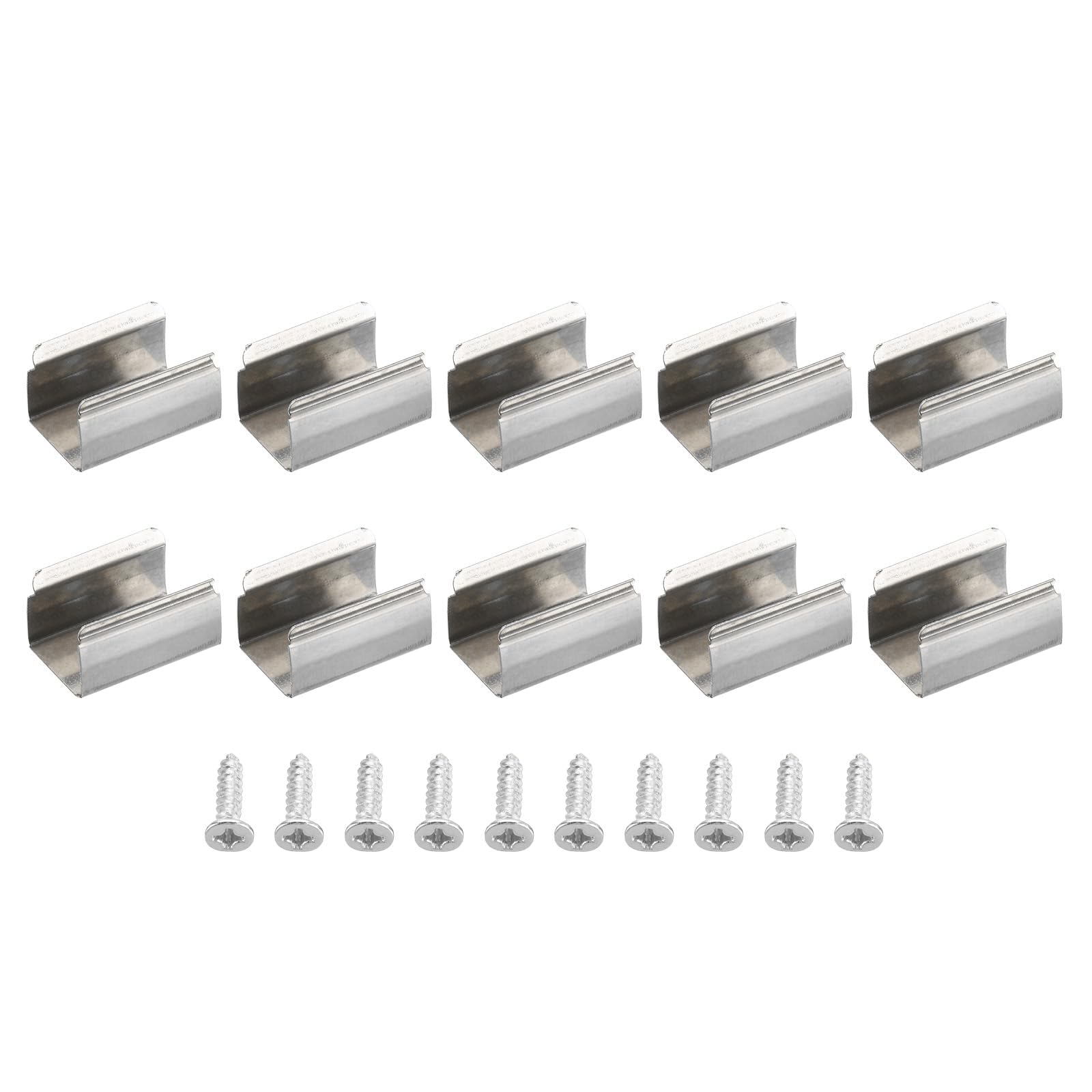 TOP-VIGOR 100Pcs Neon Rope Light Mounting Brackets, LED Lights Install Fixing Clips Clamp, Support Holder with Screws