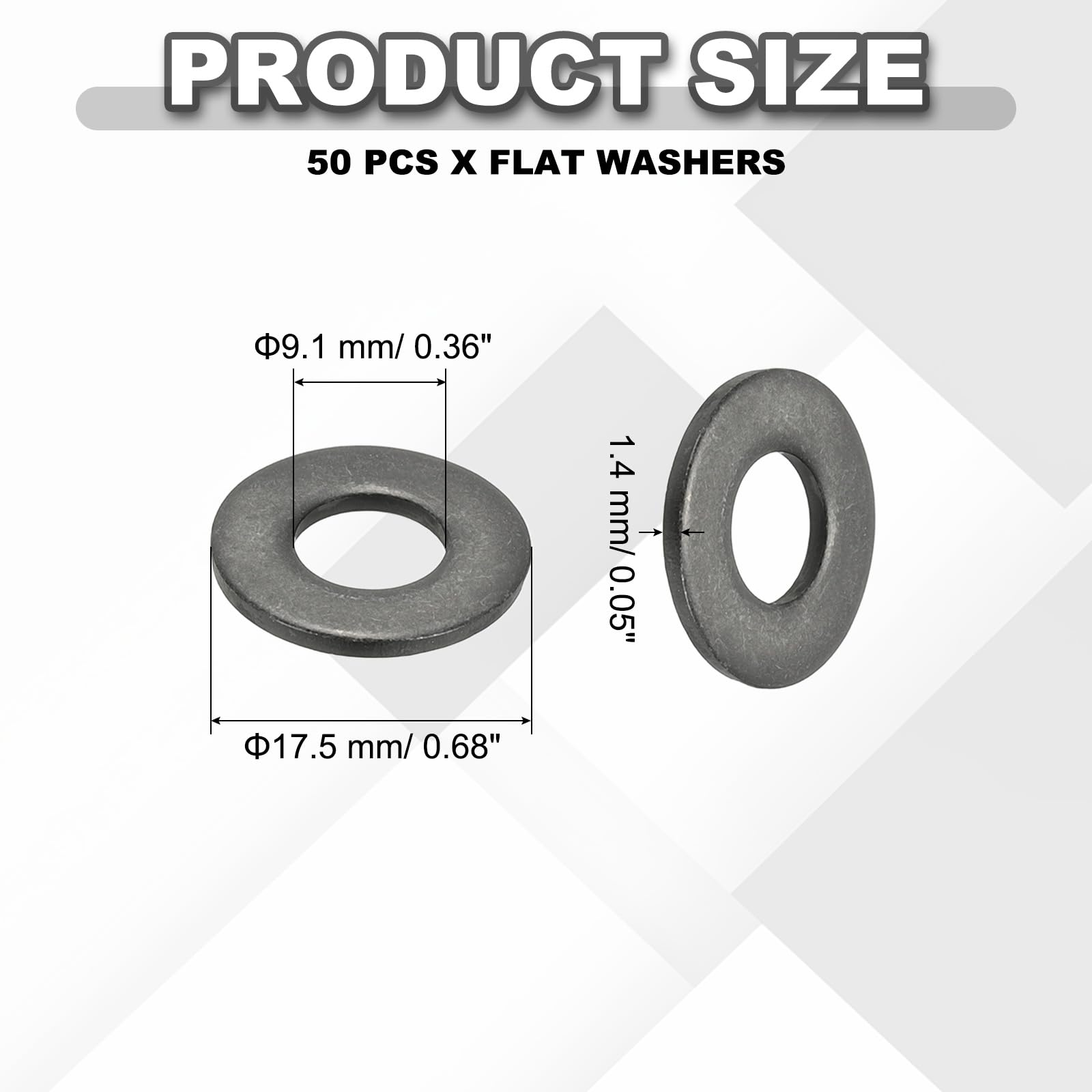 PATIKIL 5/16 Flat Washers 3/8"ID x 11/16"OD - Image 2
