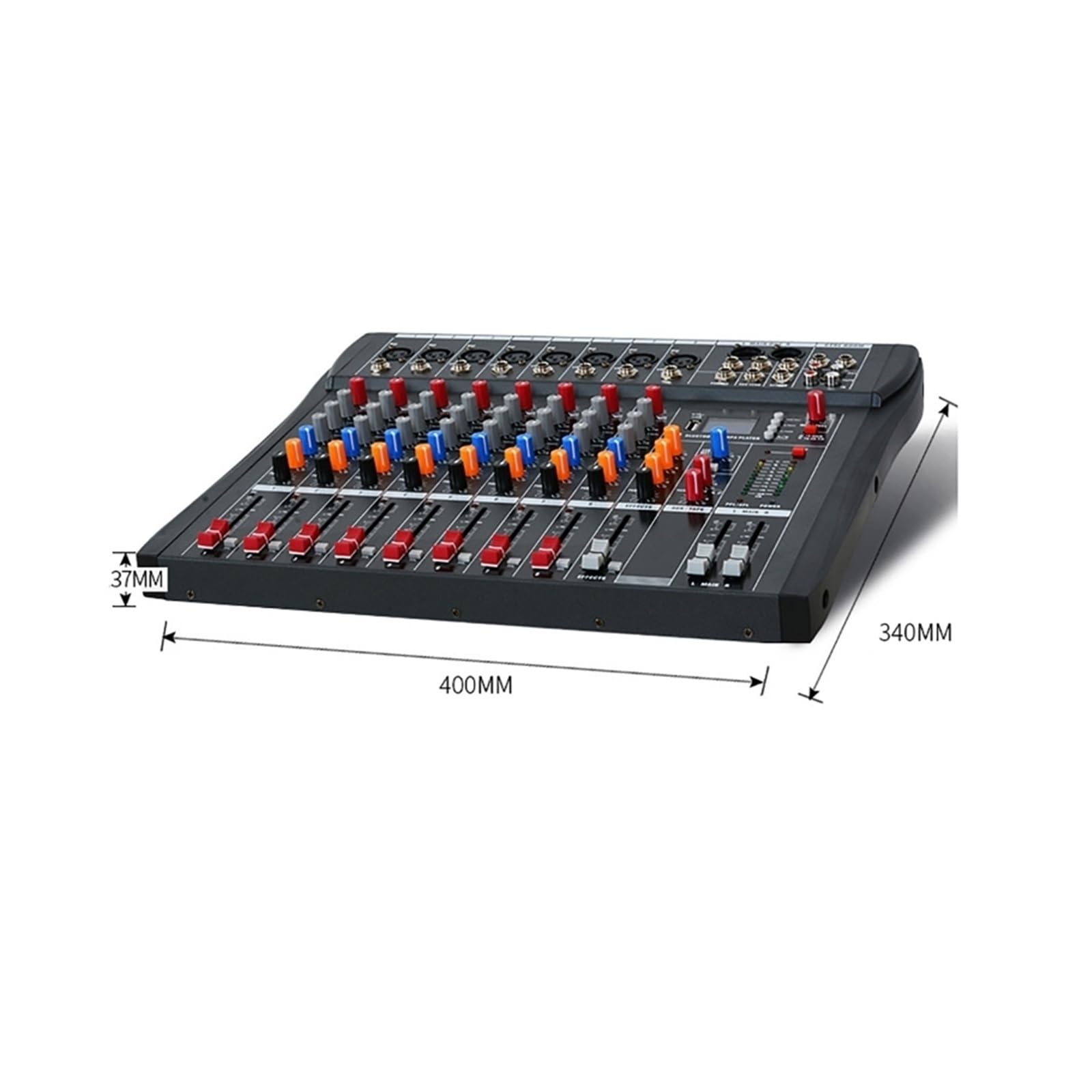 Mezclador de audio, Mezclador de sonido for DJ, controlador mesa, tarjeta interfaz, consolas digitales profesionales, equipo consola 8 canales Para karaoke en estudio