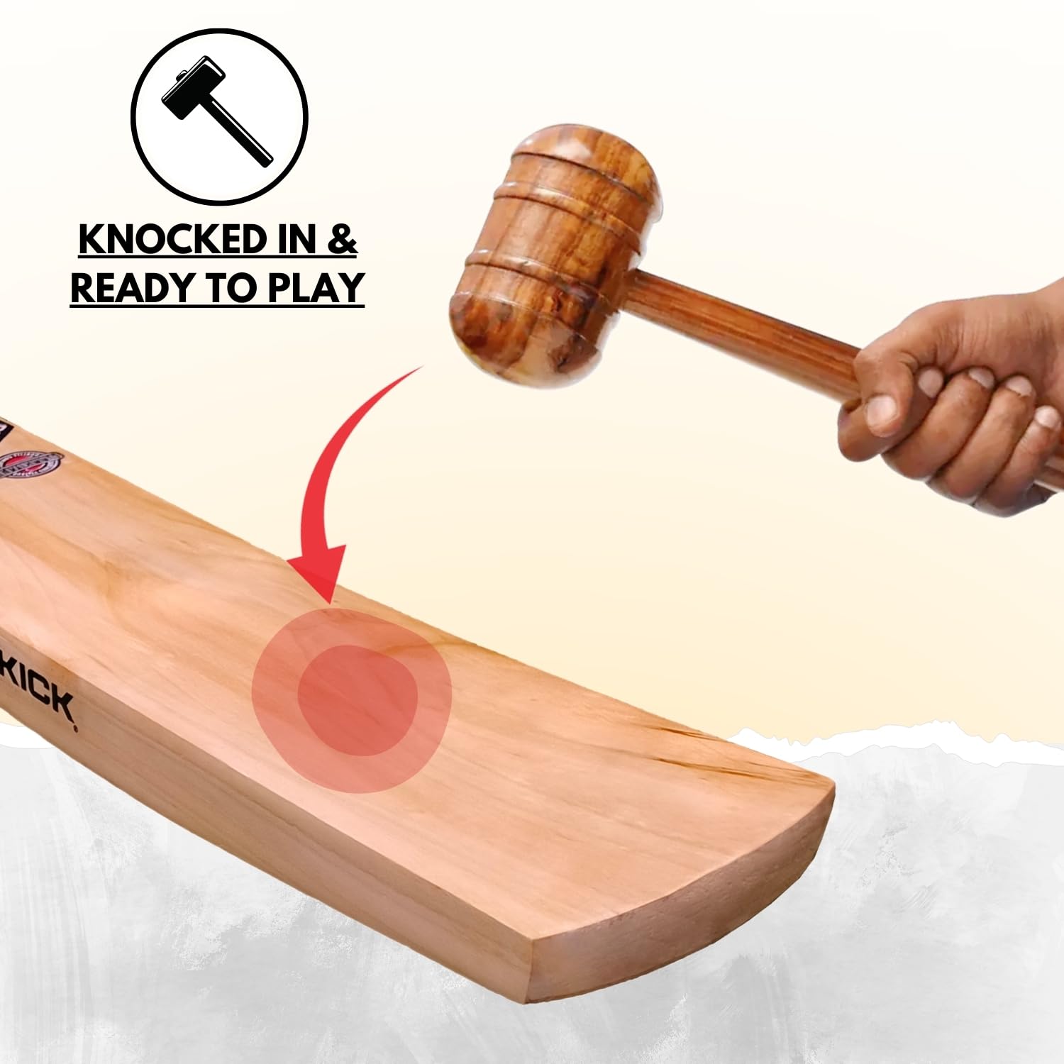 Prokick Burst Plus Kashmir Willow Scoop Cricket Tennis Ball Bat with Cover|Single Blade Full Size Scoop Design Tennis Ball Bat Suitable for Both Hard and Soft Tennis Balls (Size: Short Handle) - Image 6 thumbnail