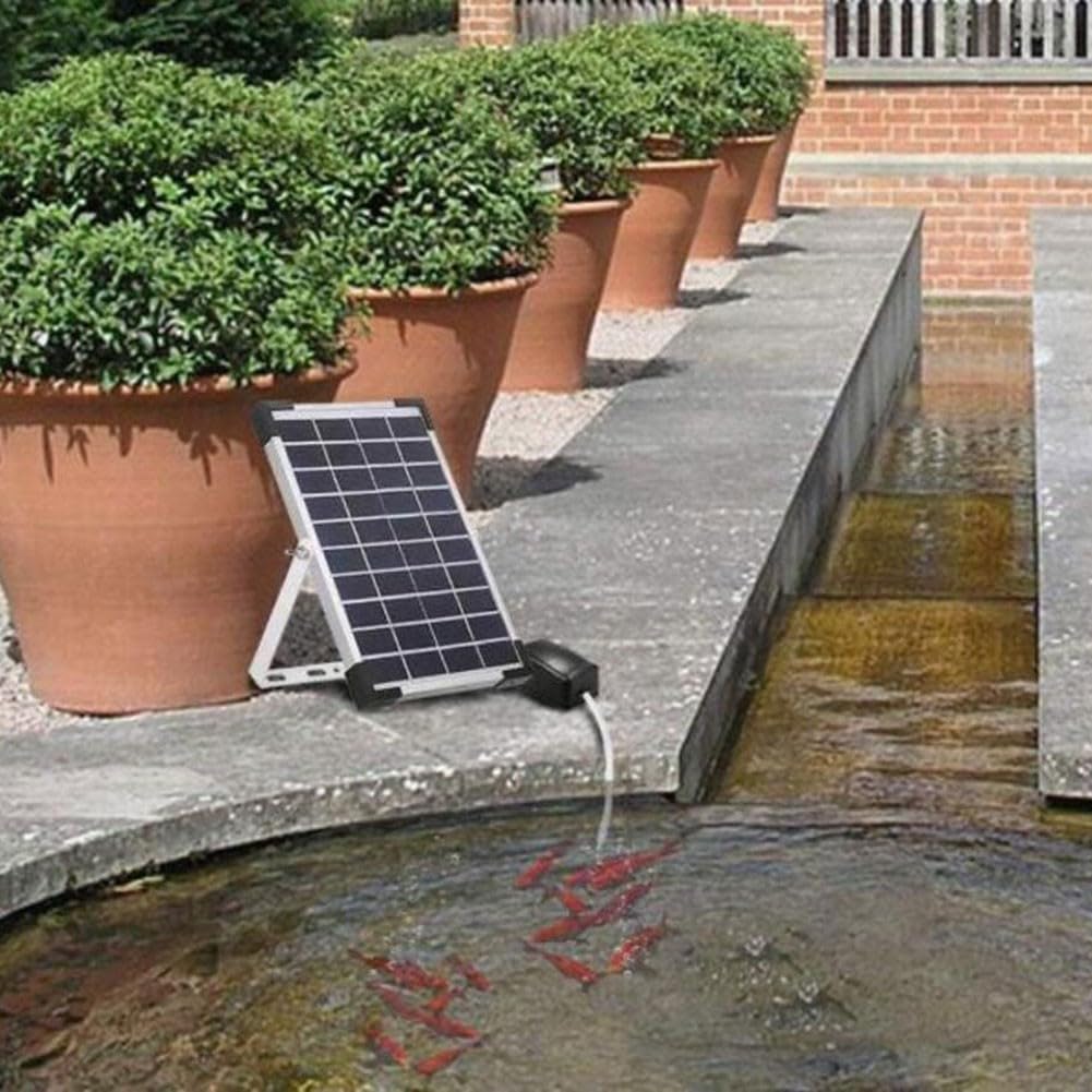 Pompa di ossigeno solare 5W stagni e acquari per aeratore a doppia uscita con pannello regolabile