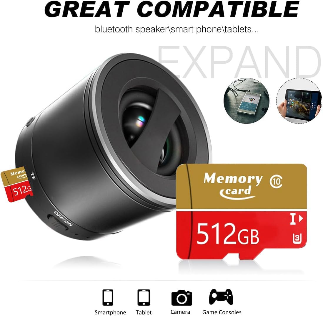 2 Pack MicroXC Card 512GB Memory Card A2, UHS-I U3, V30, 4K, Full HD Micro for Dashcams, Cams, Monitoring