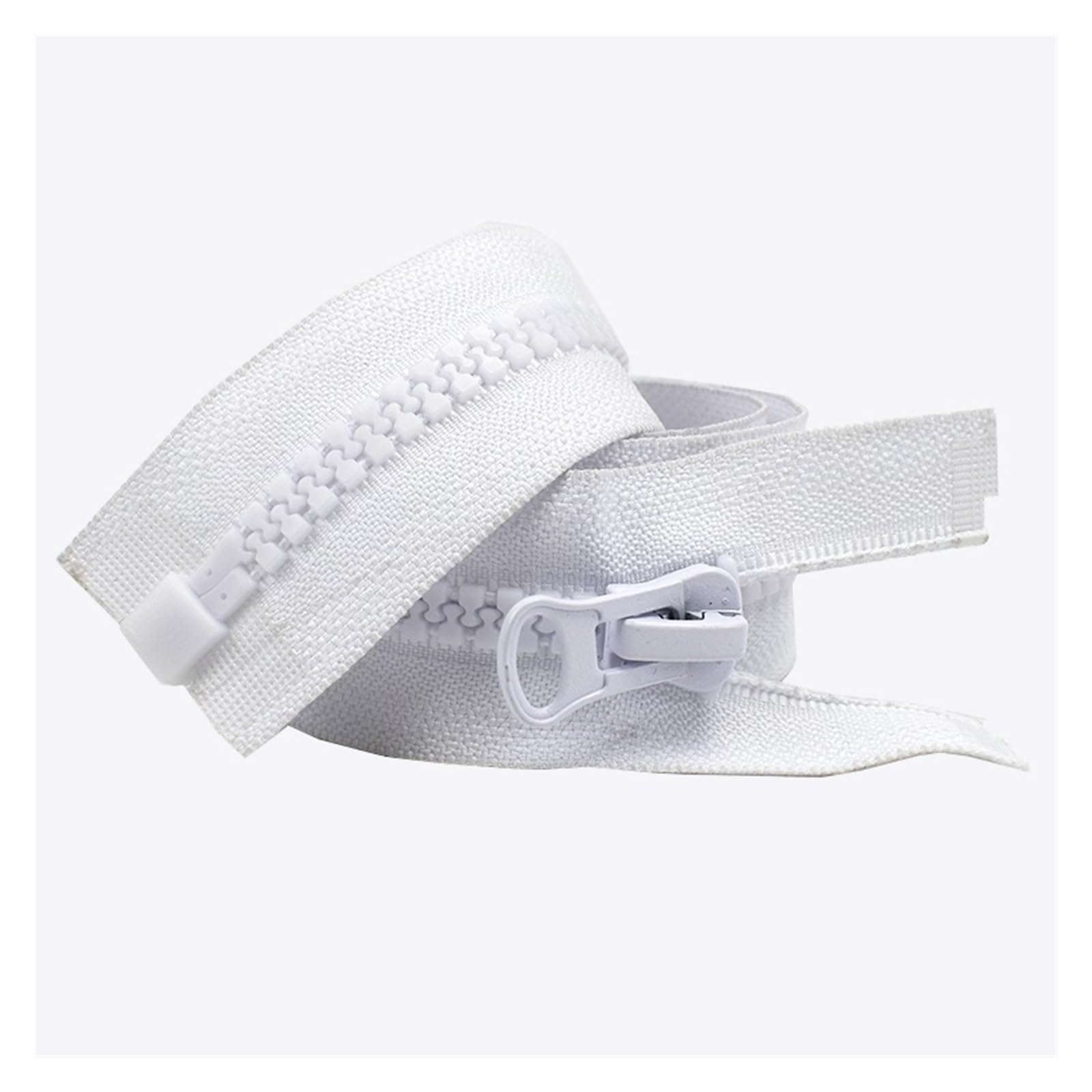 cremalleras para coser, 2 cremalleras blancas y negras de doble cursor con extremo abierto for coser abrigos, ropa, tiendas campaña accesorios bricolaje(White,60CM-NO5)