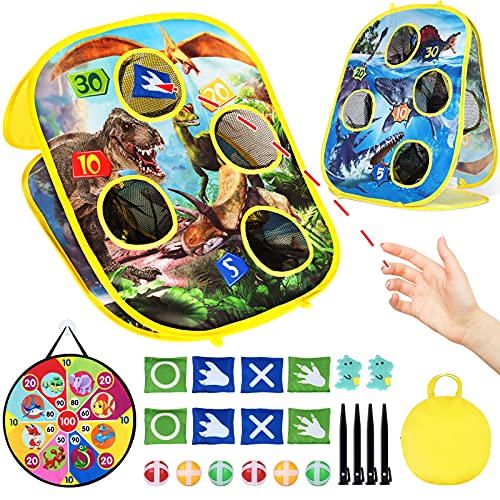 Tacobear Jeu de Lancer Pliable Double Face Sac Haricots Jeu pour Enfants Âges 3 4 5 6 7 8 Ans Jeu de Fléchettes, Tic Tac…