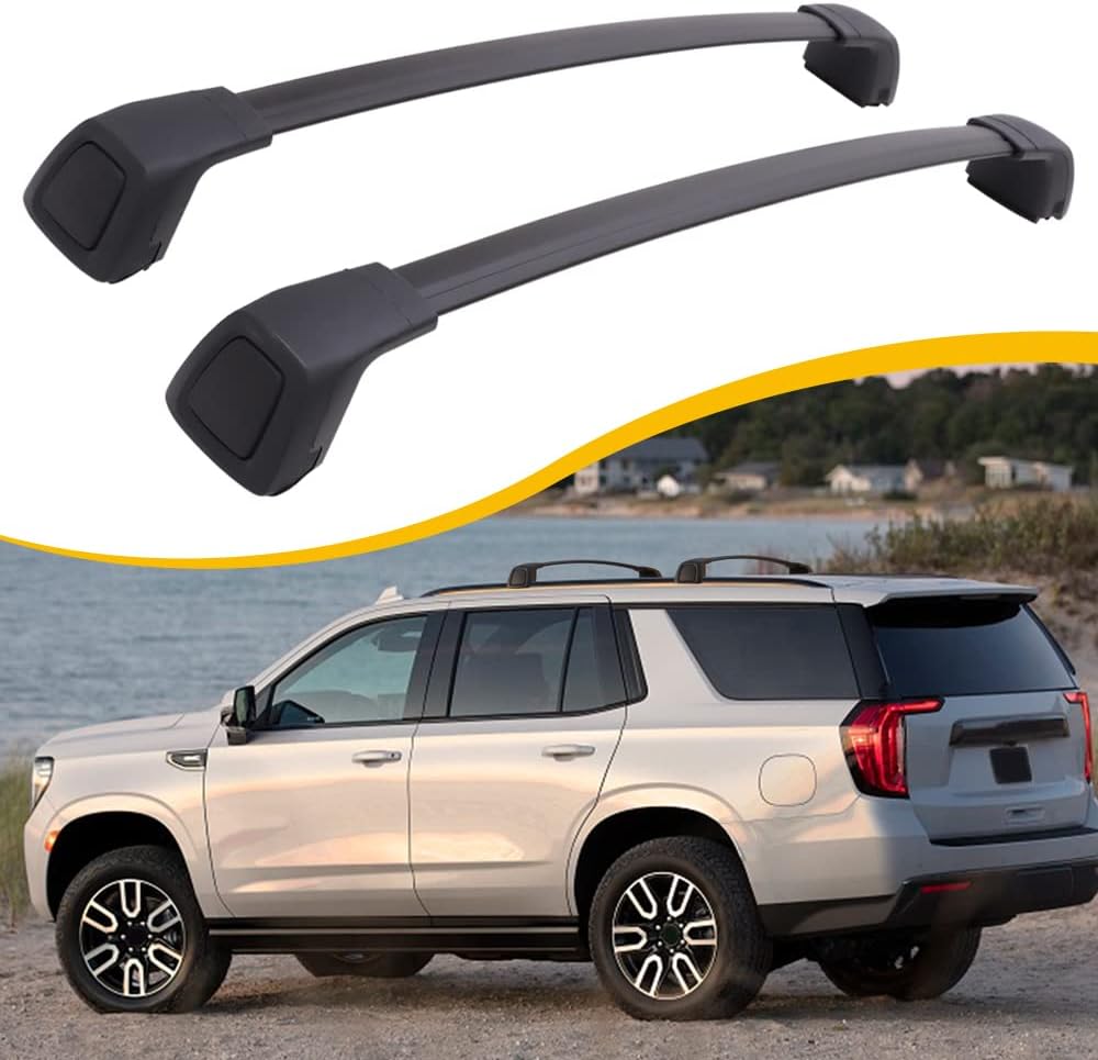 Lockable Cross Bars Roof Rack Fit for 2021 2022 2023 2024 Chevrolet Tahoe, GMC Yukon & Yukon XL, Chevrolet Suburban, Cadillac Escalade ESV Crossbar Cargo Bar Rooftop Accessories