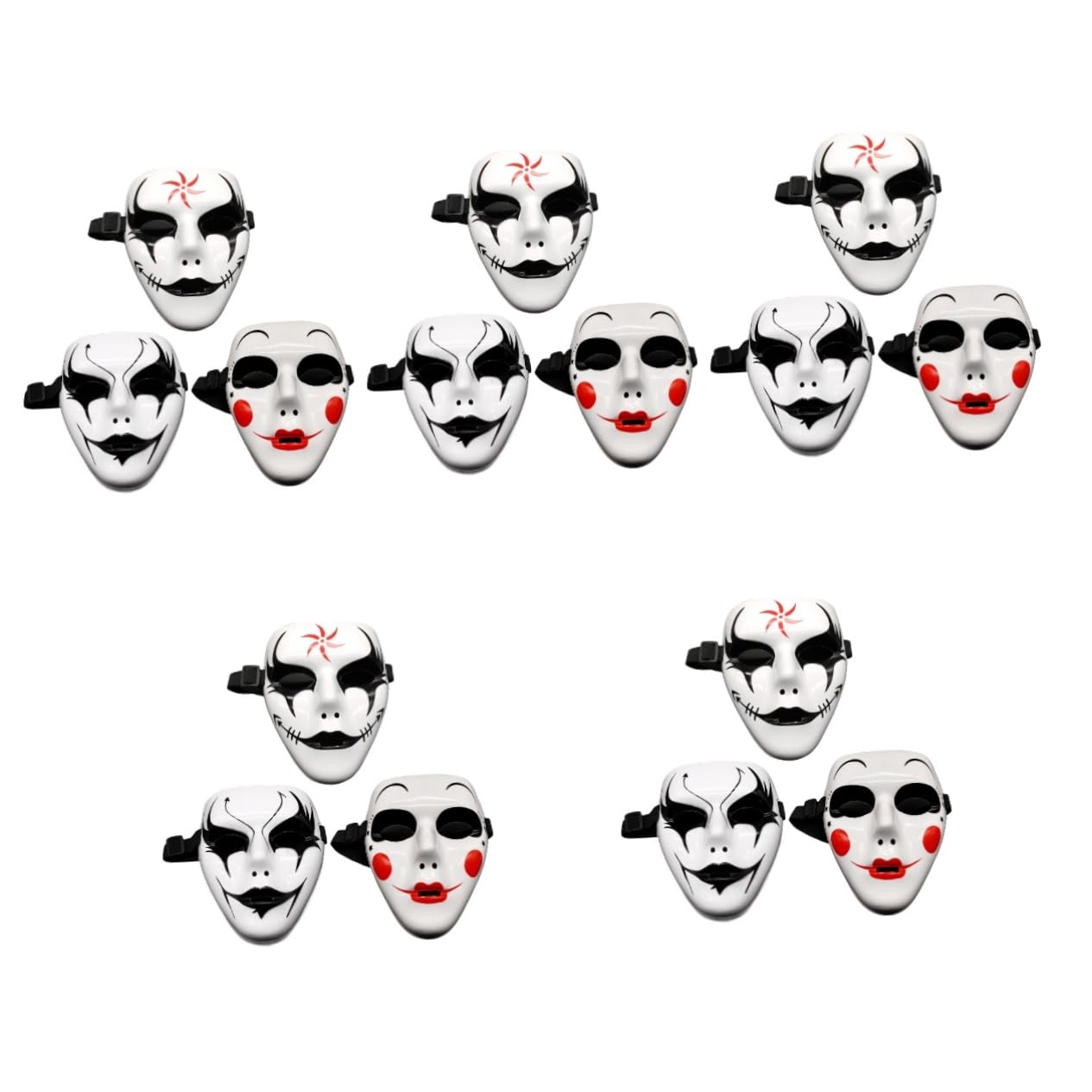 Healvian 15 Pezzi Maschere Halloween Design per e Cosplay Facili Indossare e Rimuovere per e
