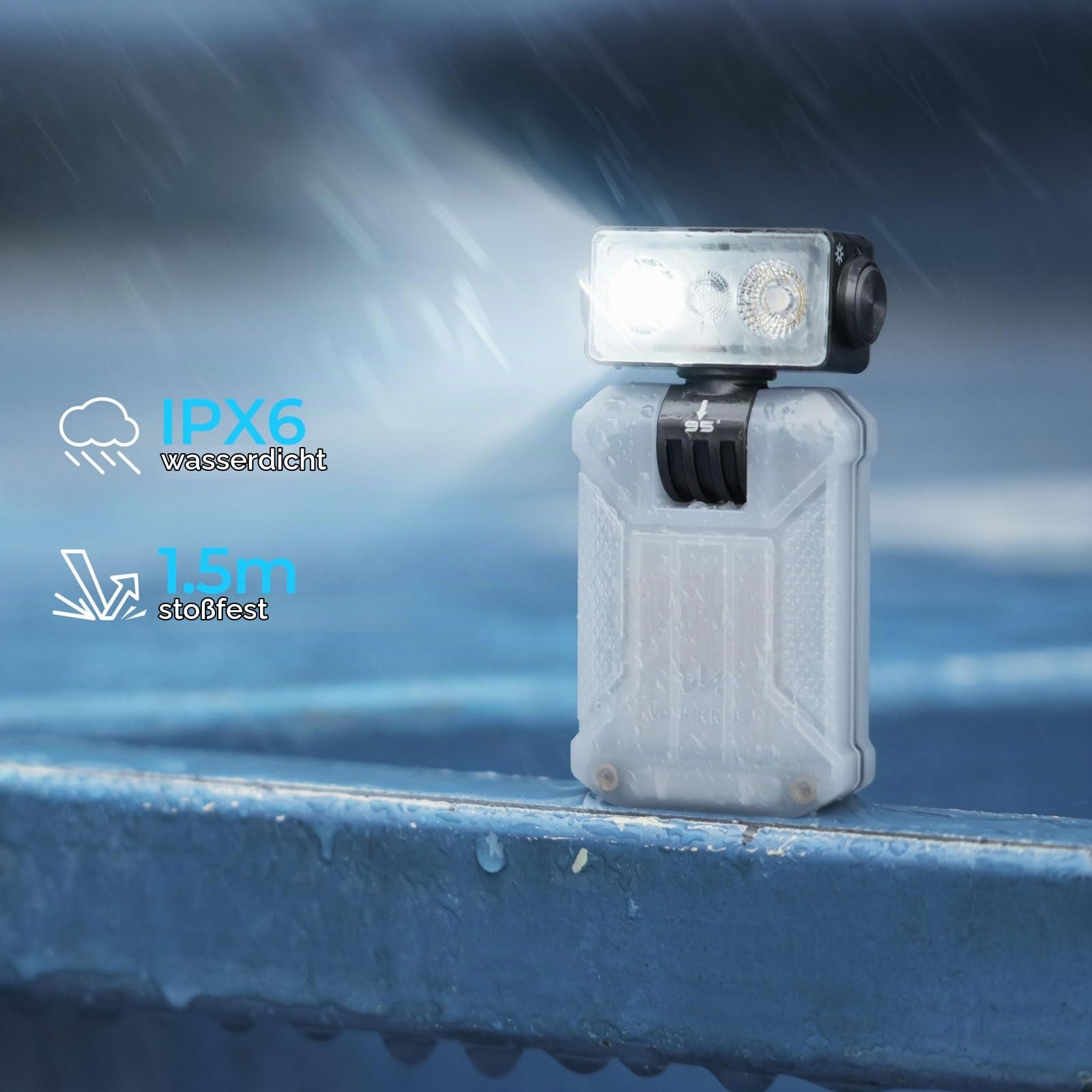 Wurkkos HD04 Mini LED Taschenlampe, 750 Lumen, 180° Drehbarer Kopf