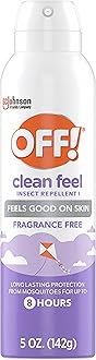 Clean Feel Insect Repellent Aerosol with 20% Picaridin, Bug Spray with Long Lasting Protection from Mosquitoes, Feels Good on Skin, 5 oz