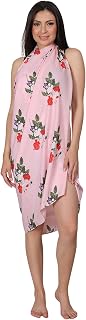 Fabme Women's Full Length Sarong for Beachwear - Pink Price In India