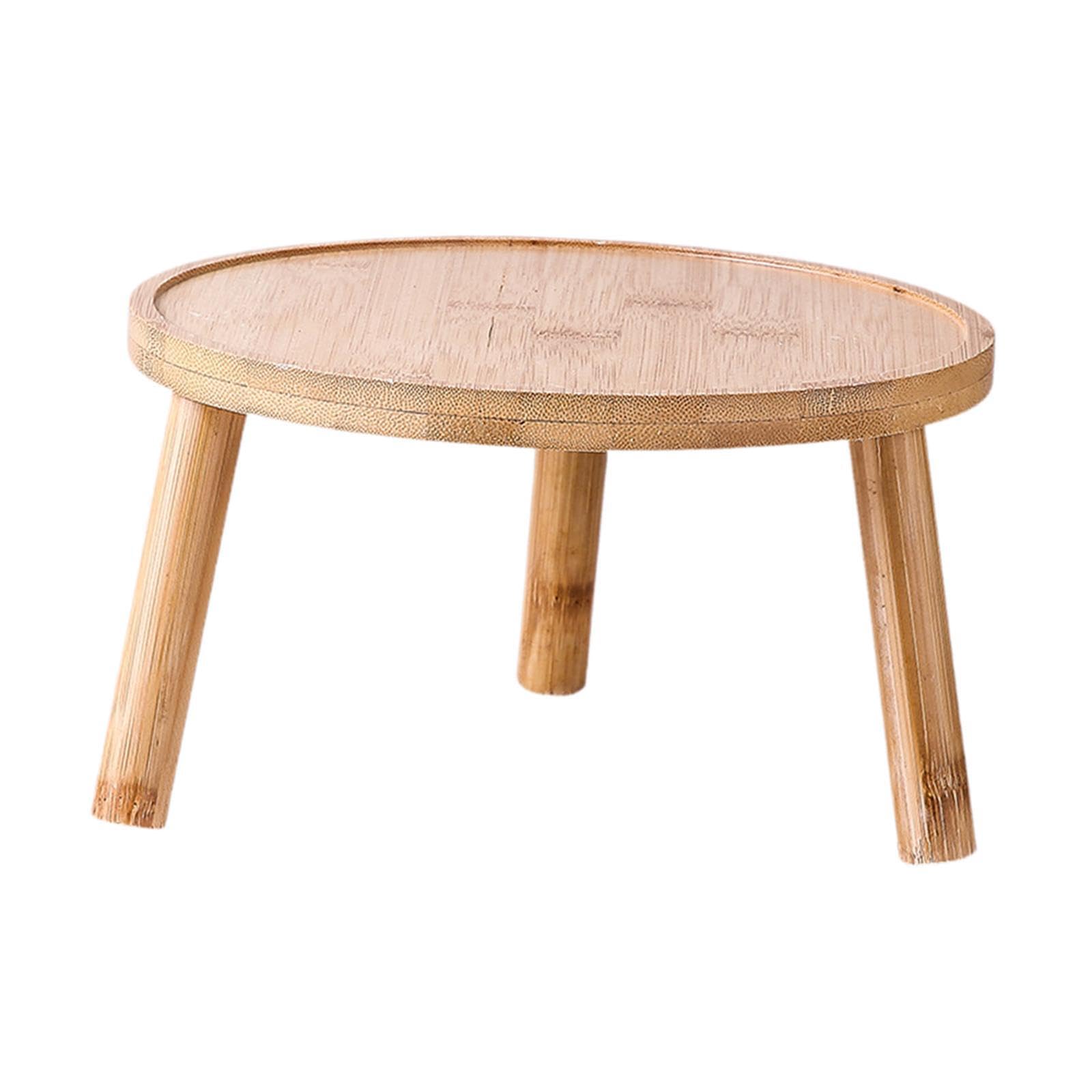 QUXVUIS Wood Pot Holder Outside Eco-Friendly Bamboo Provides Stylish Support for Natural Arrangements Top Round of Planter Holder Can Hold Most Flower Pots of