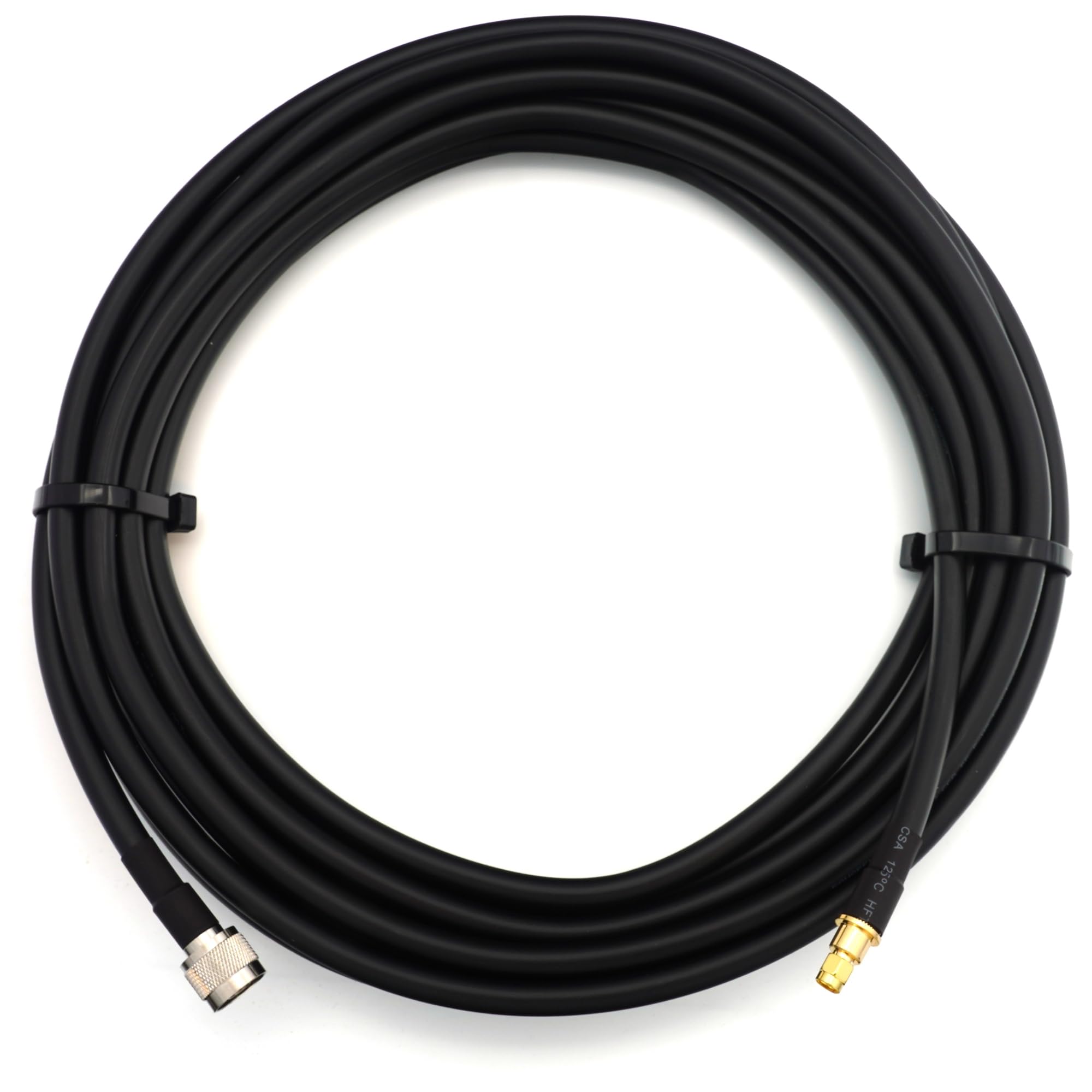 30m N maschio a SMA maschio — Prolunga coassiale flessibile HF400 interamente in rame da 50 Ohm (equivalente a LMR400 UF UltraFlex) — per antenna router wireless mobile WiFi LTE 4G 5G 6G