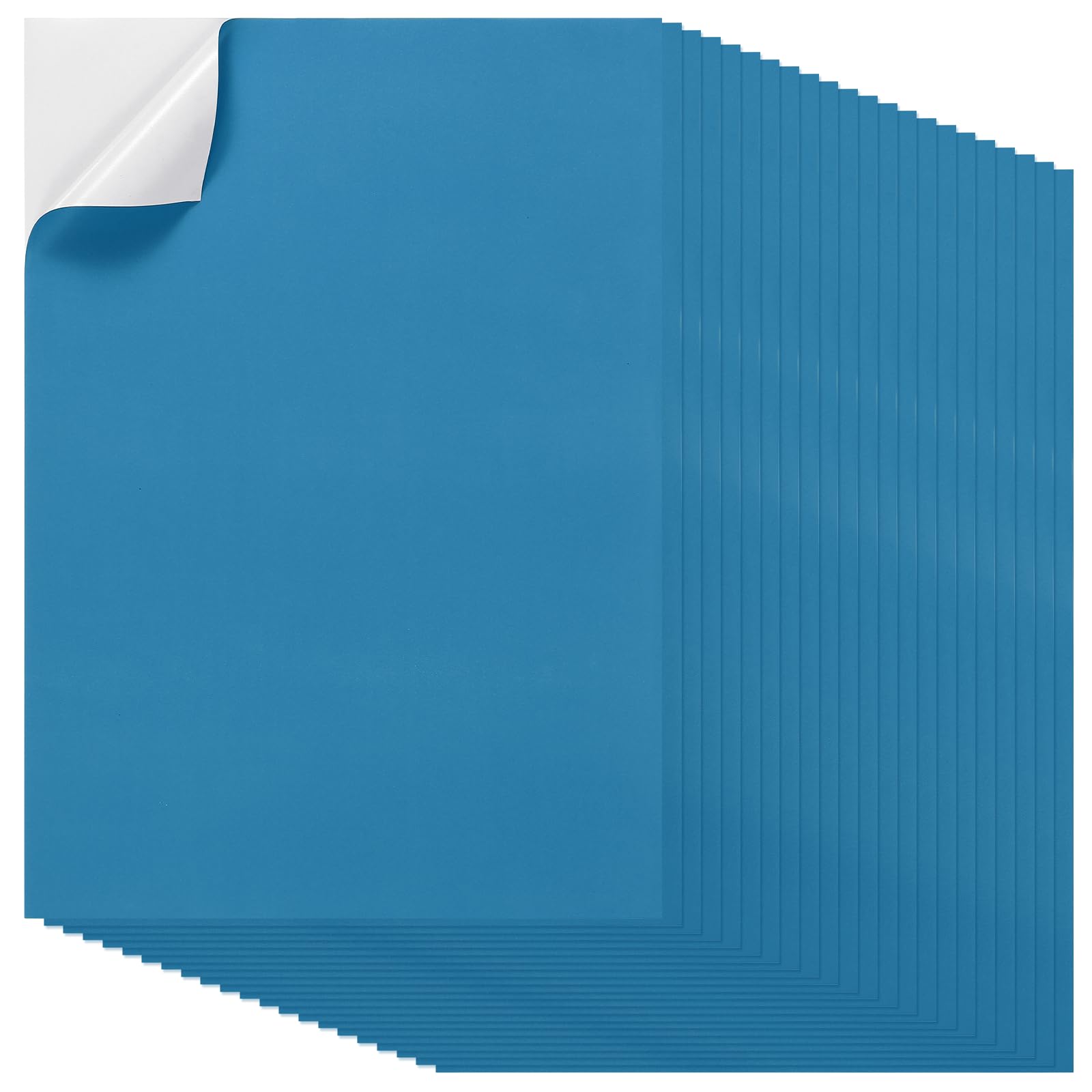 PATIKIL 40Pcs Full Sheet Label Sticker Paper, A4 Shipping Labels Matte Colored Adhesive Printable Sticker Paper for Inkjet Laser Printer Printing, Blue