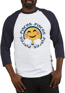 CafePress Emoji Pisces Horoscope Baseball Tee Baseball Shirt