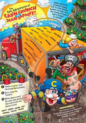 Image of Cap'n Crunch Cereal, Crunch Berries, 19.6oz Box (Pack of 4)