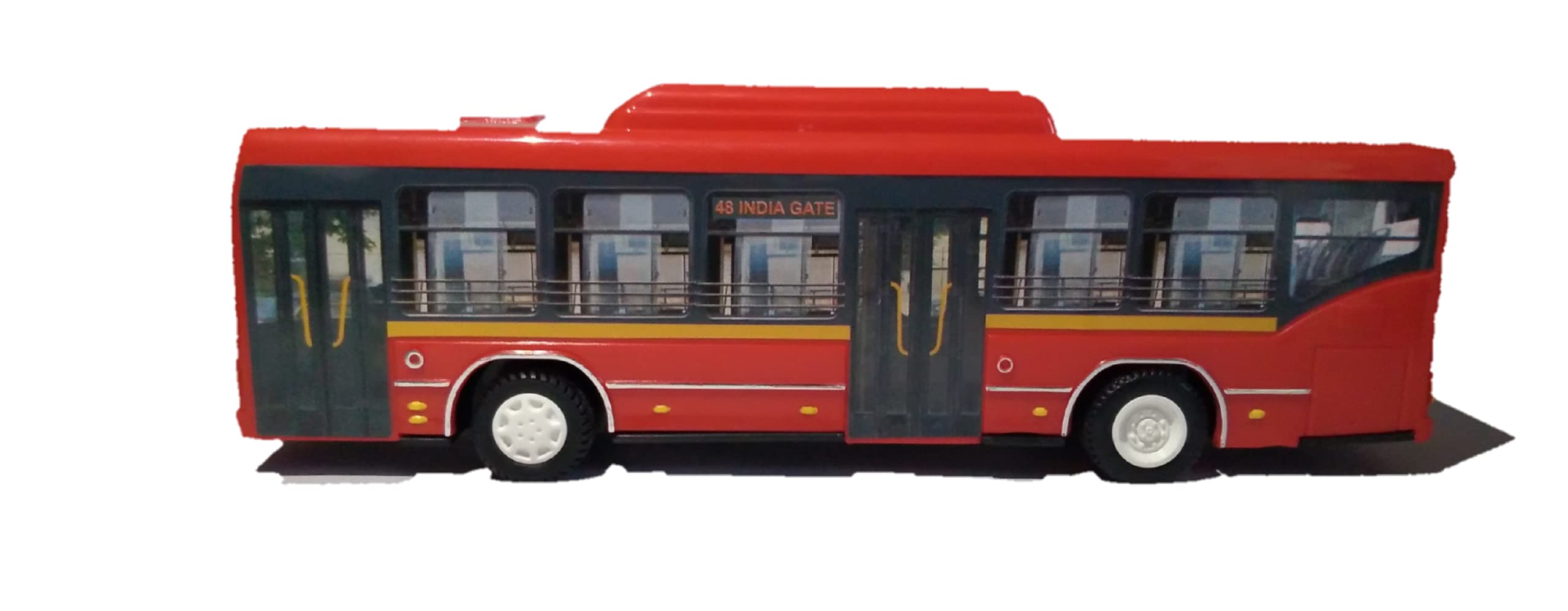 OFFPHATE Plastic Toy Low Floor Bus CNG, Pack of 1, Pull Back Toy, Weight Around 100 Grams & Length 15 CM. Color. (Red) (B0BMM722H1) Amazon Price History, Amazon Price Tracker