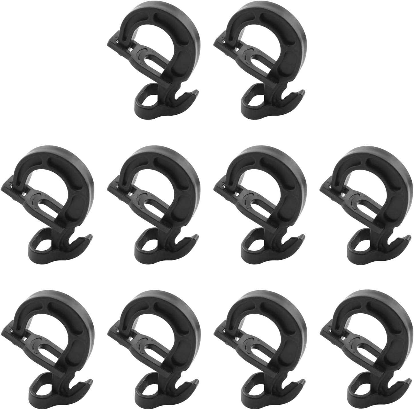 DGHAOP 10pcs Plastic Shock Cord Hooks, Elastic Plastic Shock Cord