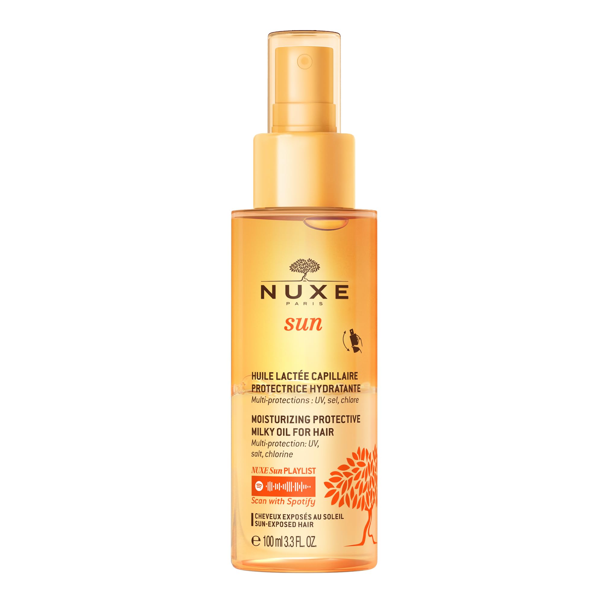 Nuxe Sun Huile Lactée Capillaire Protectrice Hydratante 100 ml