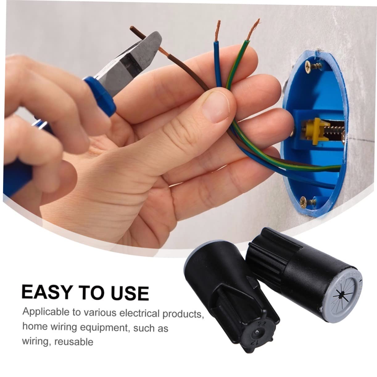 Gatuida 150 Piezas Tapa de engaste impermeable terminal de cable conector impermeable conector de cable conectores de cable a prueba de agua cable eléctrico conector eléctrico