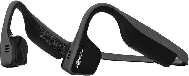 AfterShokz Trekz Titanium Wireless Bone Conduction Headphones Bluetooth Sweatproof Earphones with Mic for Sports (Normal Size, Grey)