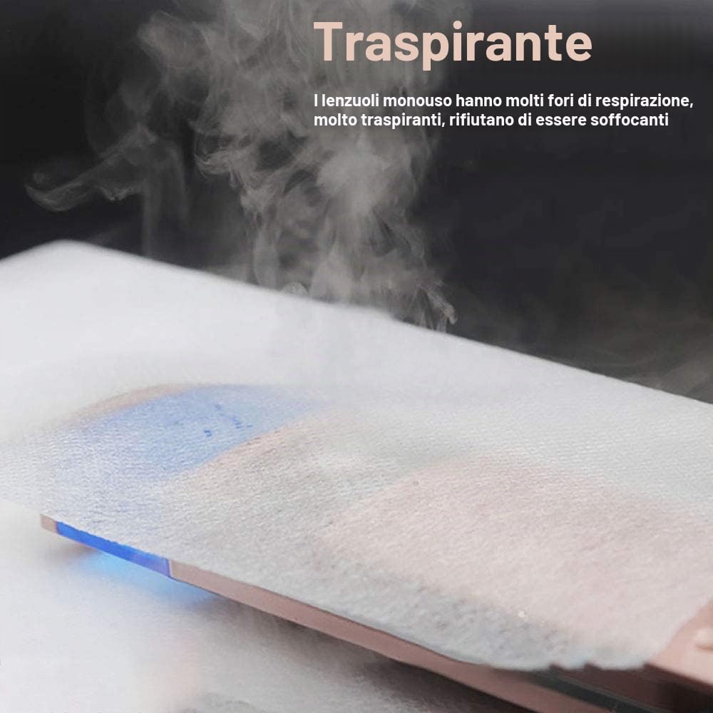 Eqivei 100Pcs Lenzuolo Usa e Getta, 100 x 200 cm, Teli per Lettino Massaggio Dimensione Grande, lenzuola da massaggio usa e getta per SPA Salone Hotel, non tessuto