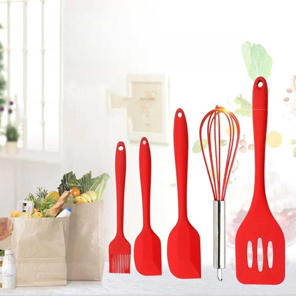 5pcs Spatula Silicone Kitchenware Set Utensils Cooking Baking Tool Food Grade Kitchen Accessories