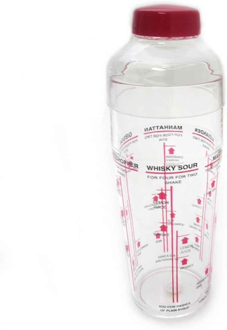 Acrylic Cocktail Shaker with Six Recipes