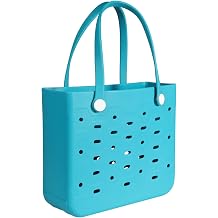 Rubber Beach Bag,Water-resistant Travel Tote Bag for the Beach Pool