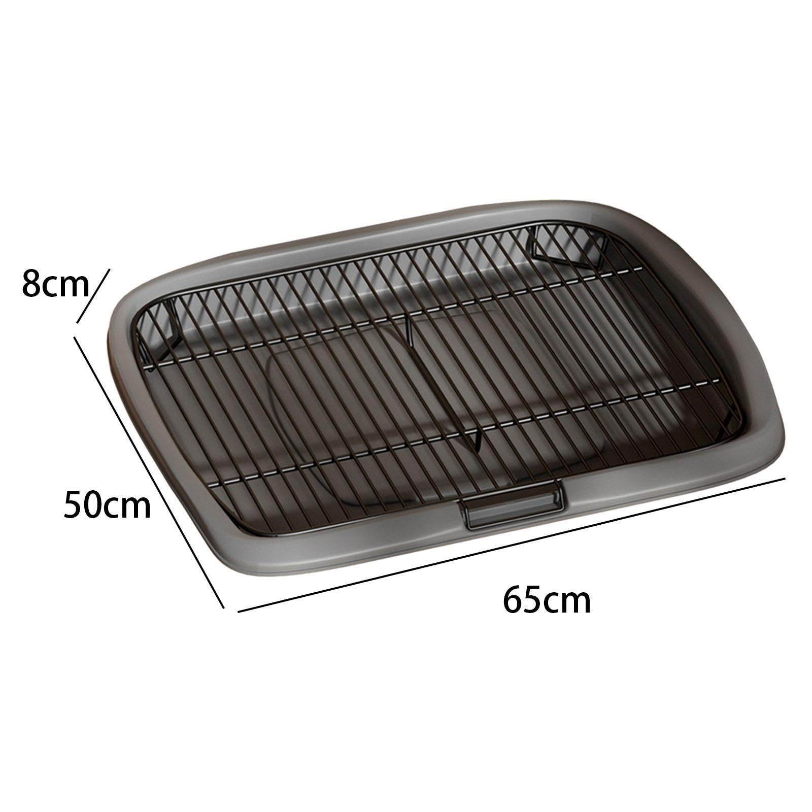 Bandeja de Arena para Perros portátil, Ligera, fácil de, Gris, SG | rejilla extraíble, ideal para interiores y exteriores. Limpiador de bandejas de arena para perros pequeños y medianos.