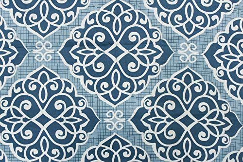 Image of AURAVE Cotton Satin 300 TC Bolster Cover with Drawstring Closure, Set of 2, Soft Breathable Durable Machine Washable for Sofa Bed & Home Decor, 15 inchx30 inch, Blue | Cover Only