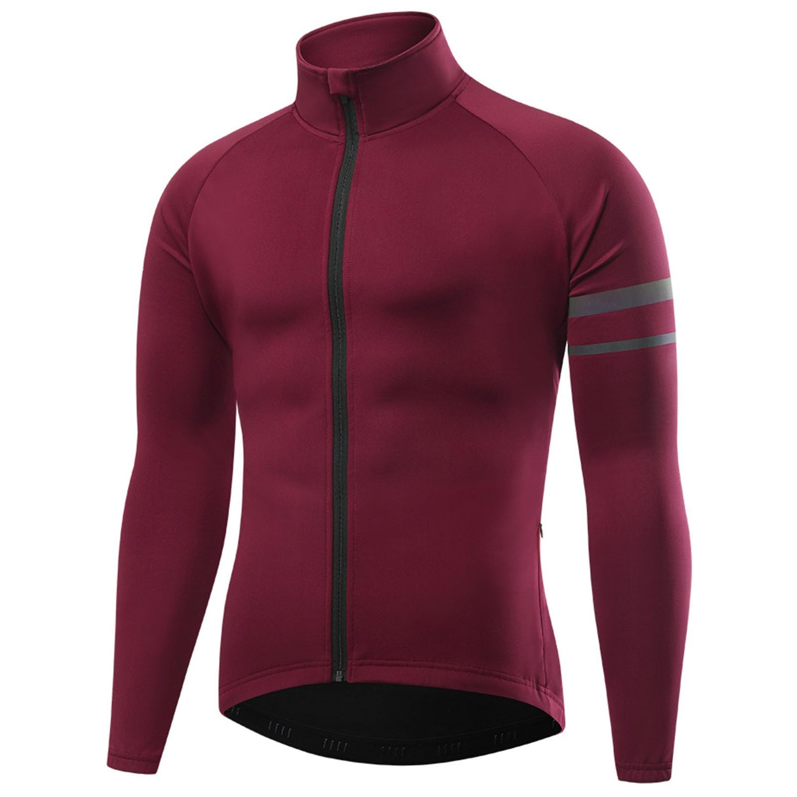 Giacca da Ciclismo da Uomo Invernale in Pile Termico per Bicicletta MTB da Strada, Abbigliamento Antivento Impermeabile Maglia Lunga Cappotto Caldo
