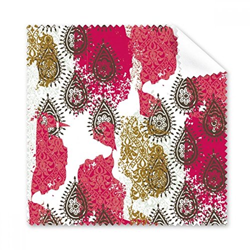 Chiffon lunettes motif abstrait fleur idée cadeau utile jaune et rouge