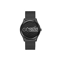 GUESS Orologio da uomo in acciaio inossidabile, nero, Classico