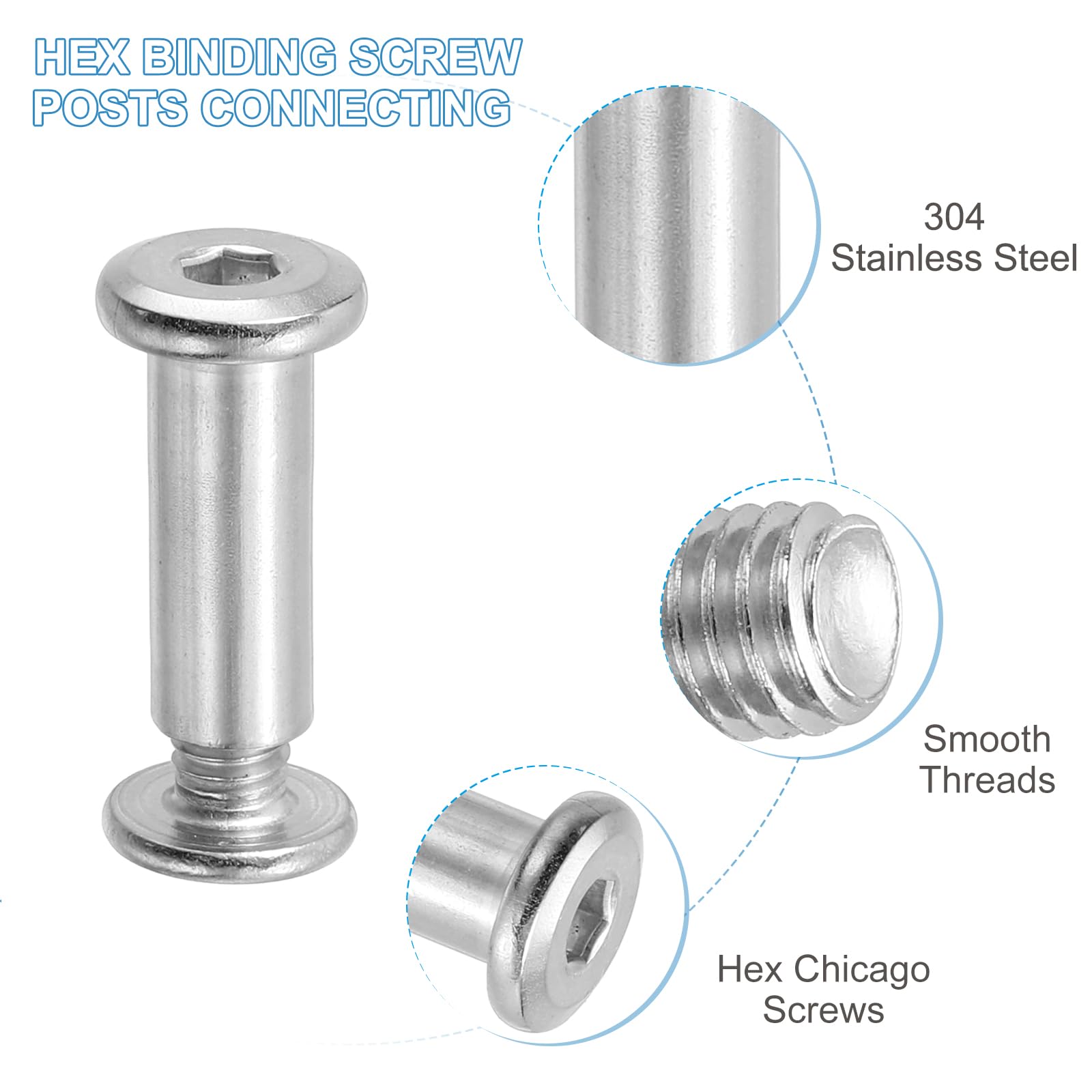 PATIKIL Hex Chicago Screws - Image 3