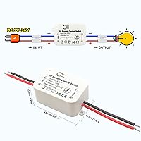 Vista 3 de DieseRC Interruptor de control remoto inalámbrico DC 12V/24V 10A RF Relé receptor con 2 transmisores para luces de techo, lámparas, LED y control