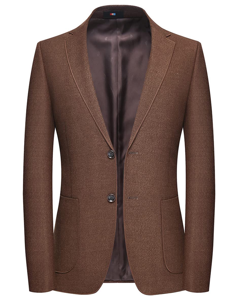 ebossy Mens Single Breatsed Blazer Jacket Classic 2-Button Slim Suits Top Sport Coat