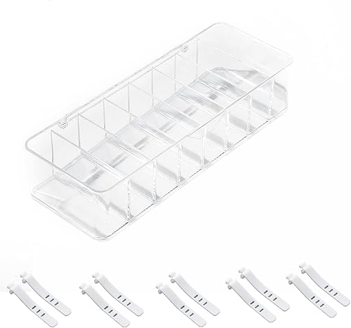 Miniatura 6 de Doitxue 1 caja organizadora de electrónica transparente, organizador de cargador acrílico de 6 capacidades, estuche organizador de cables con 1